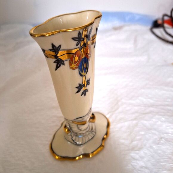 A Vintage Noritake Japanese Bud Vase Hand Painted Bird Motif Collectible - Picture 7 of 12